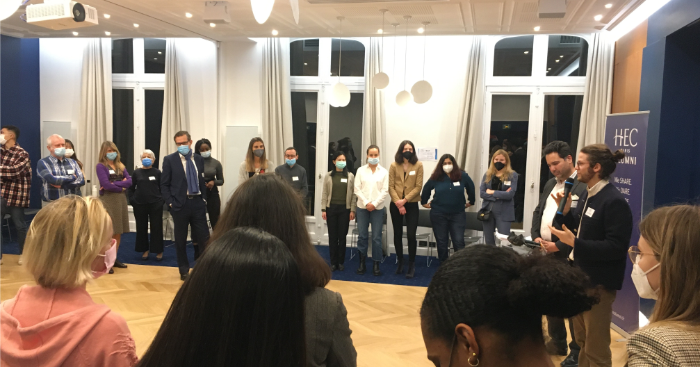 Soirée de lancement du programme en janvier 2022 au bureau de HEC Alumni