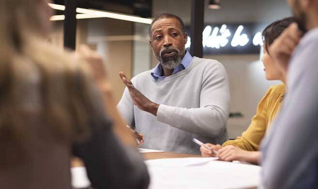 black senior man working - adobe stock