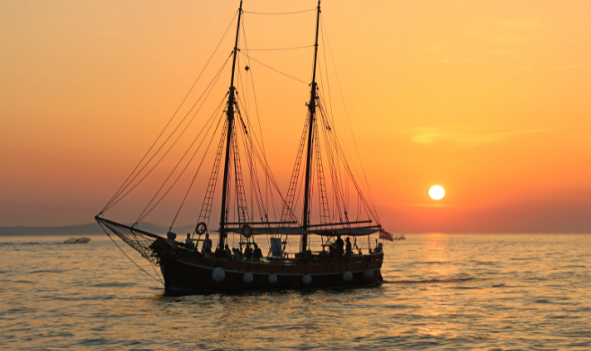 boat sunset