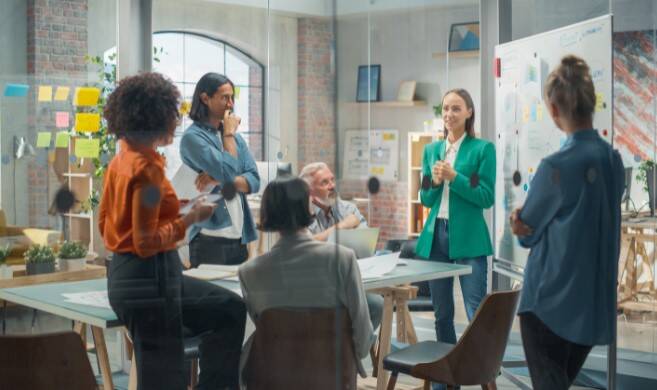 people brainstorming in an office-knowledge-cover